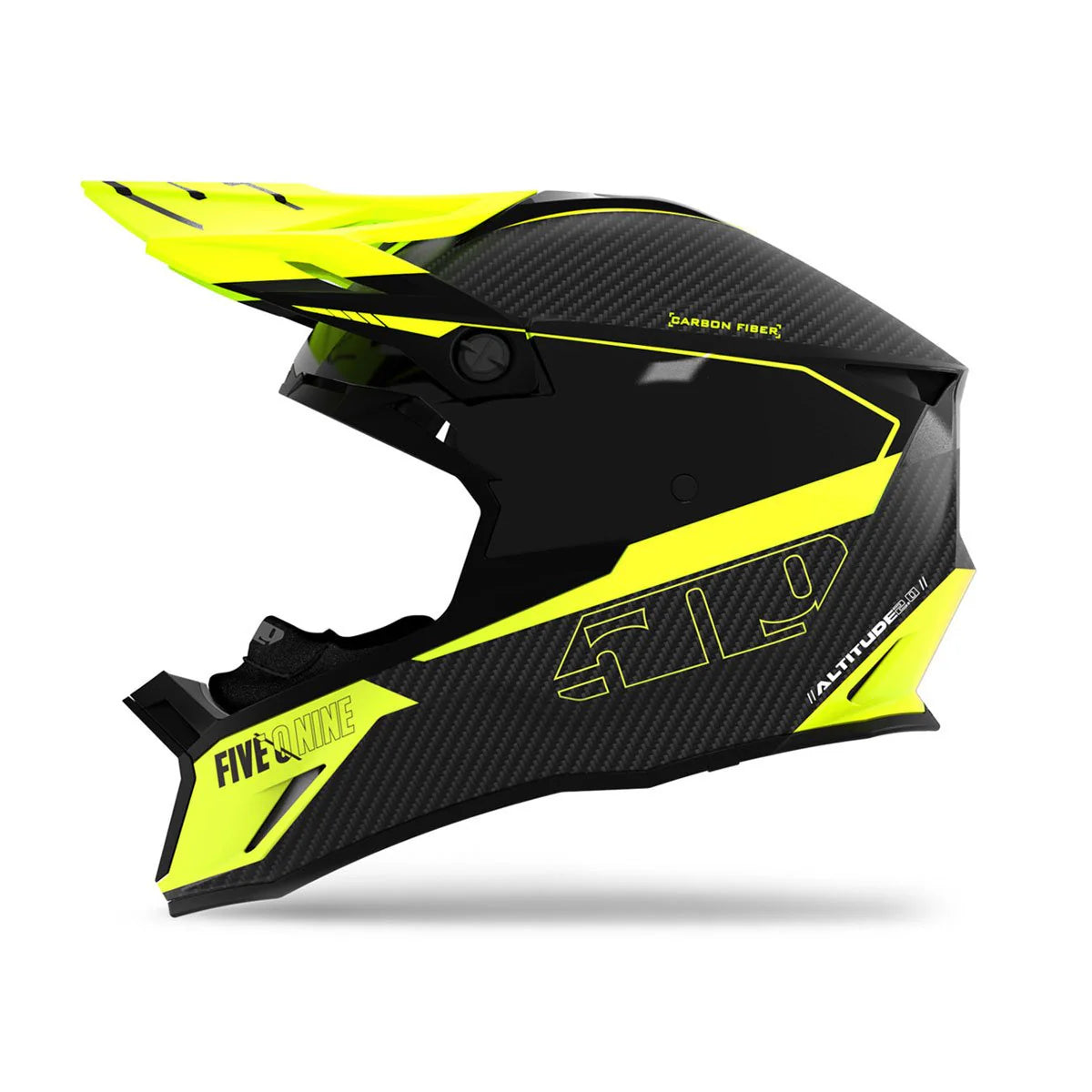 509 Altitude 2.0 Carbon Fiber Snowmobile Helmet - Acid Green