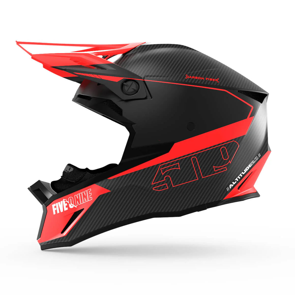 509 Altitude 2.0 Carbon Fiber Snowmobile Helmet - Racing Red
