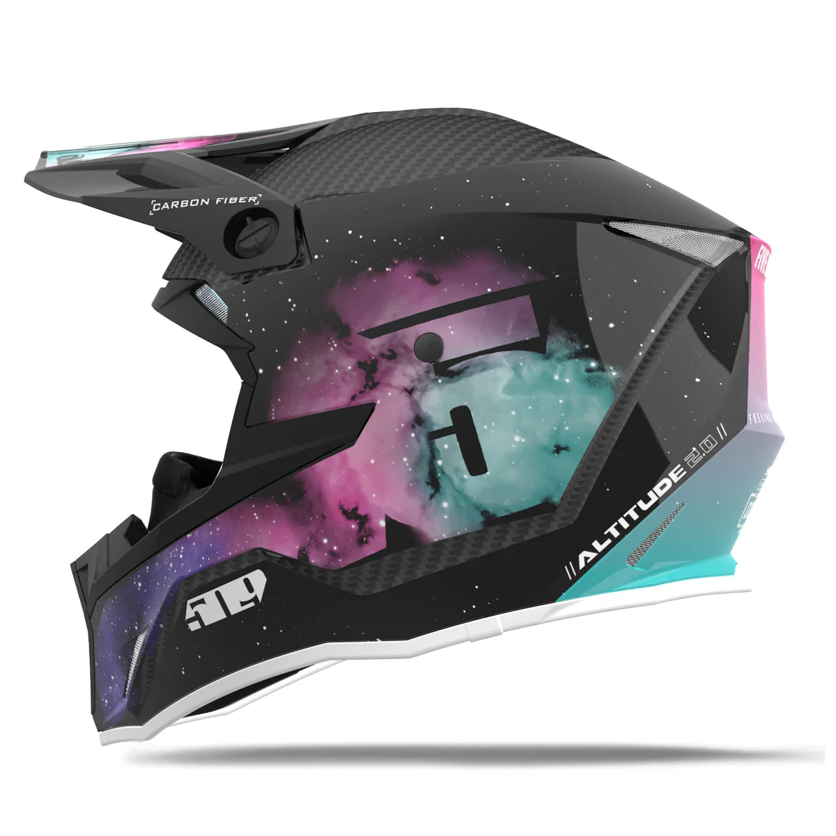 509 Altitude 2.0 Carbon Fiber Snowmobile Helmet - Galaxy