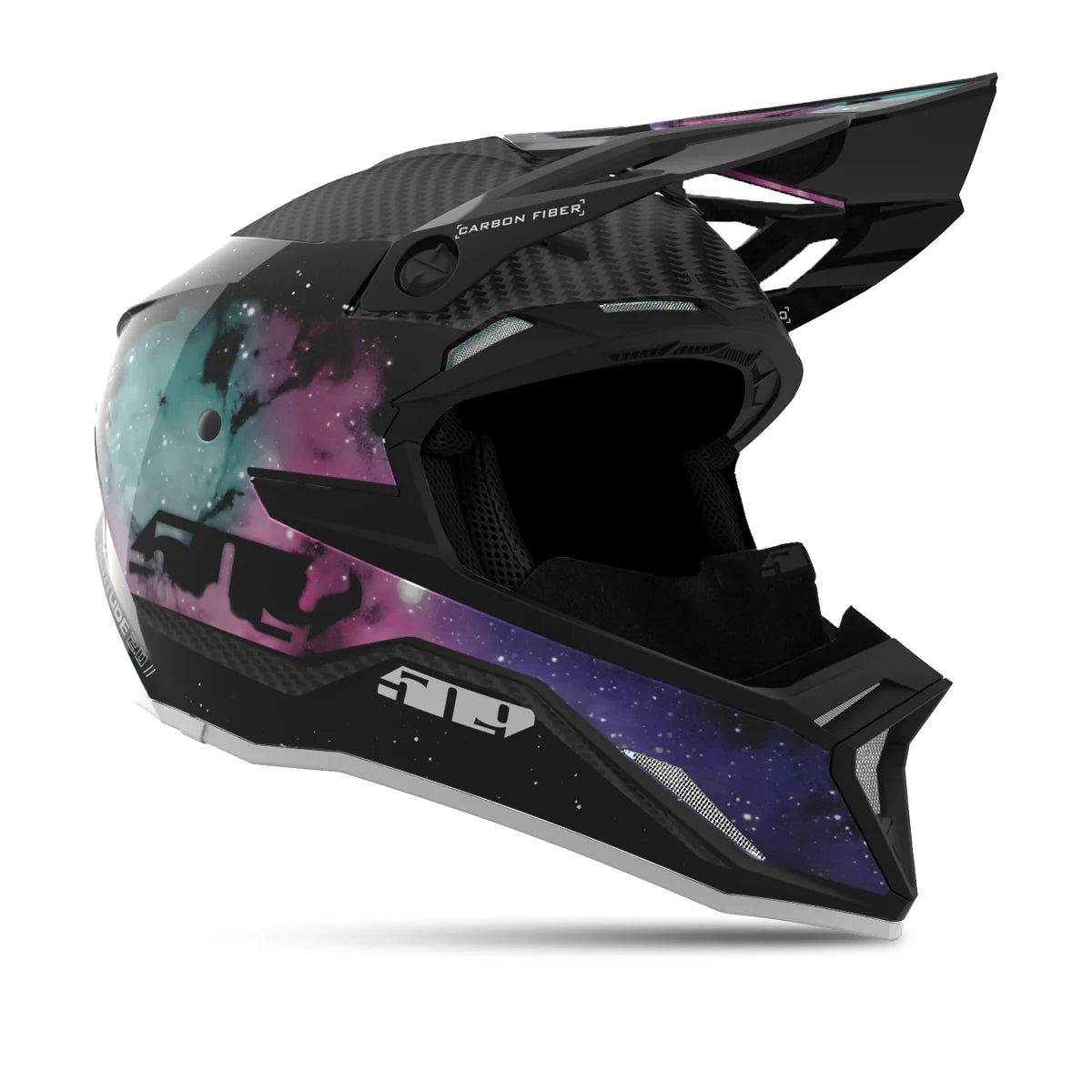 509 Altitude 2.0 Carbon Fiber Snowmobile Helmet - Galaxy