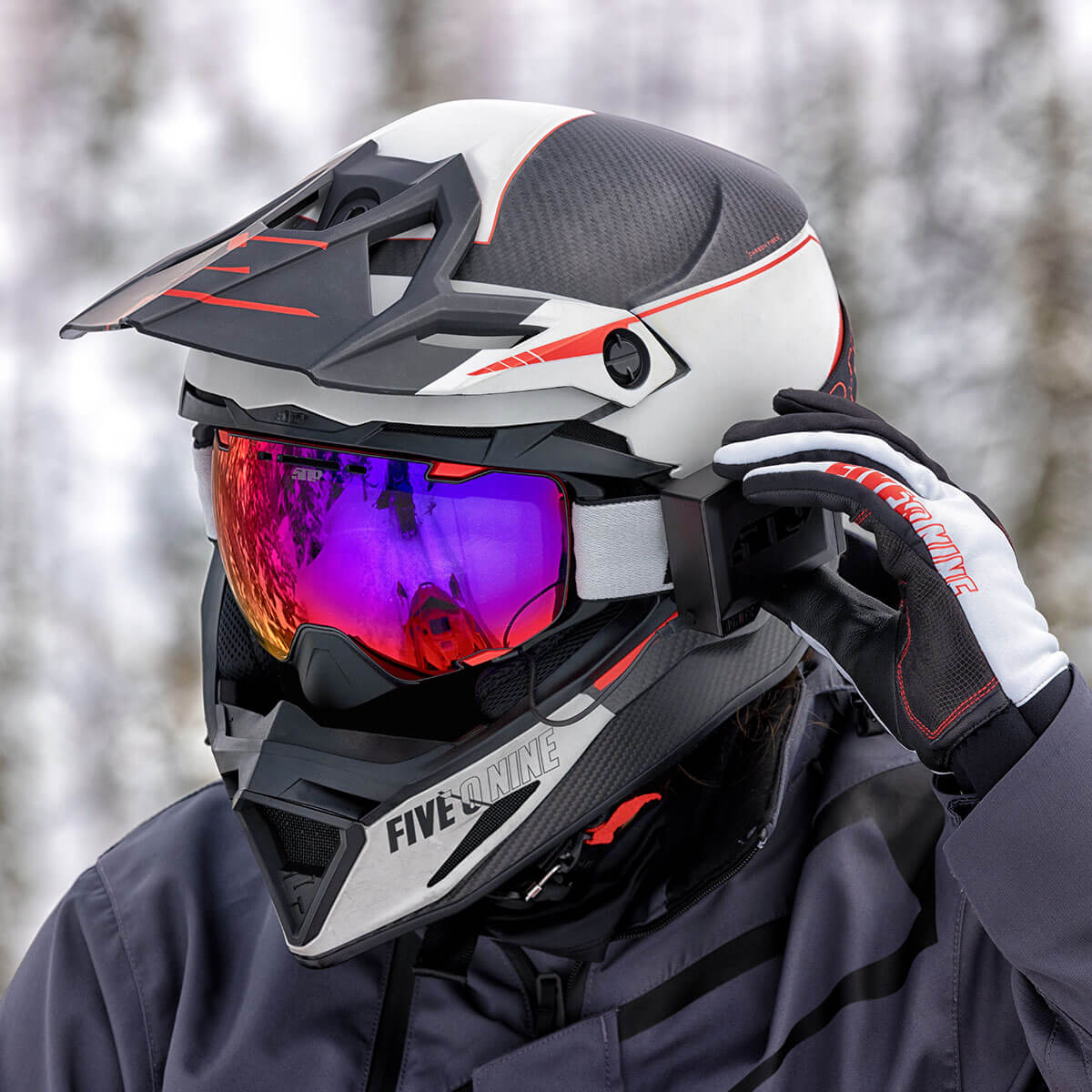 509 Aviator 2.0 Ignite S1 Heated Snowmobile Goggle - Racing Red