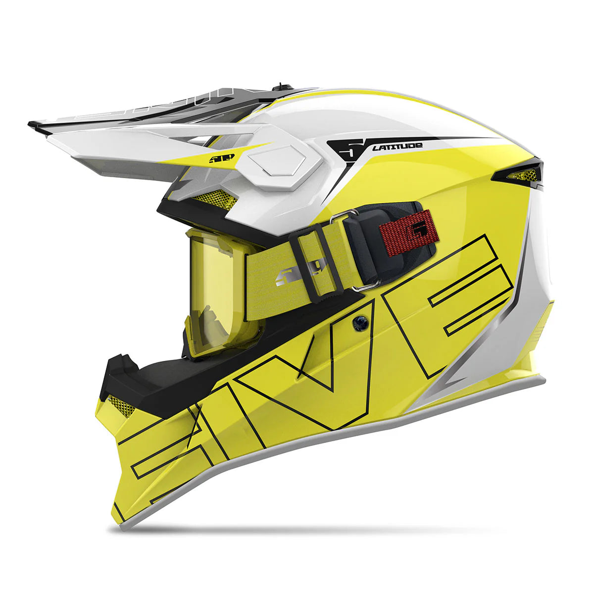 side view of 509 Latitude Helmet Goggle System - Highlighter