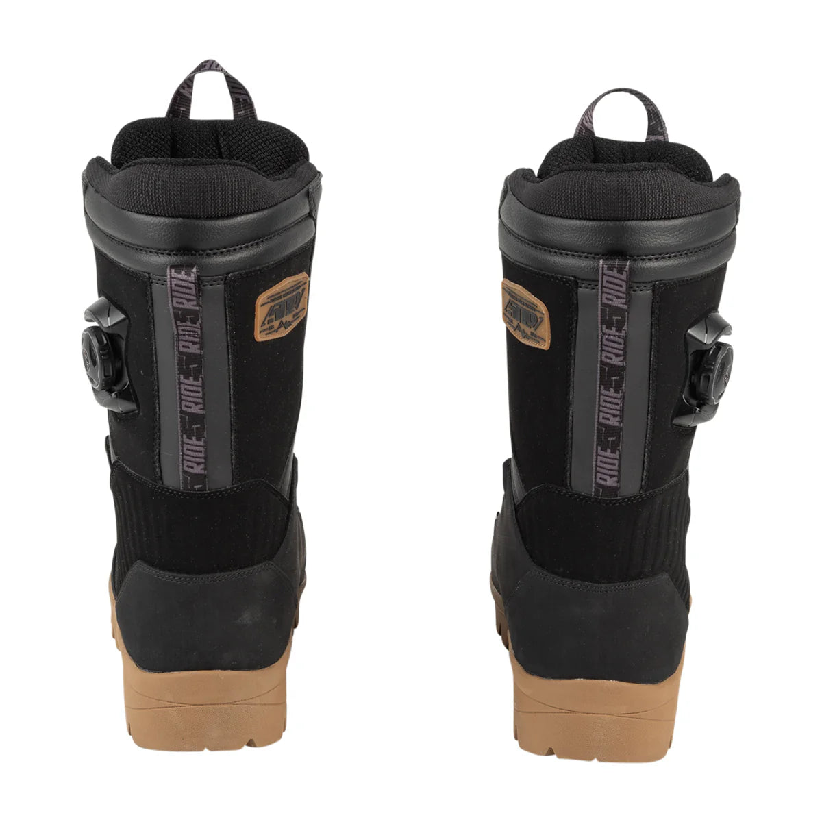 back of 509 Raid Double Boa Boots - Black Gum
