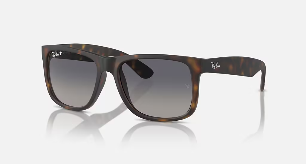 Ray-Ban Justin Sunglasses - Matte Havana Frame With Blue Lens