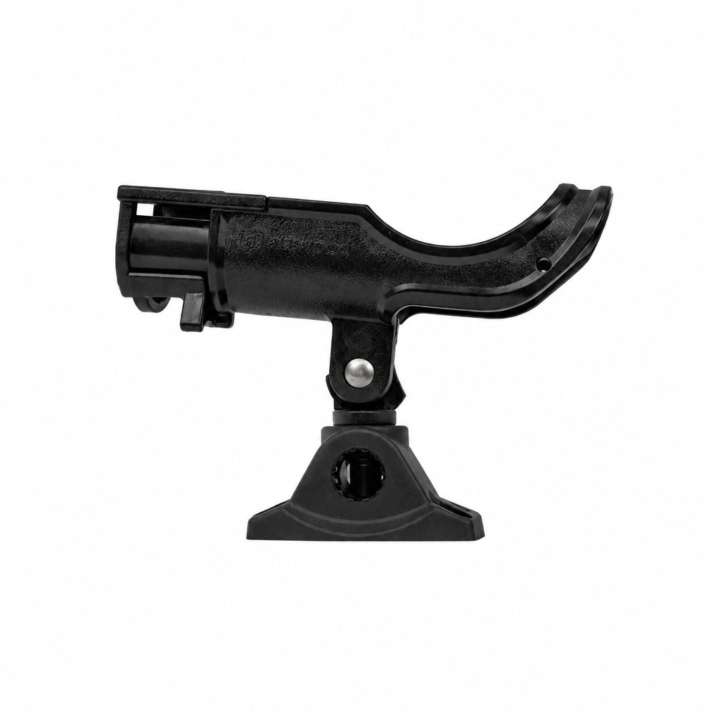 Black Attwood HD Rod Holder with Bi-Axis mount, designed for fishing rods.
