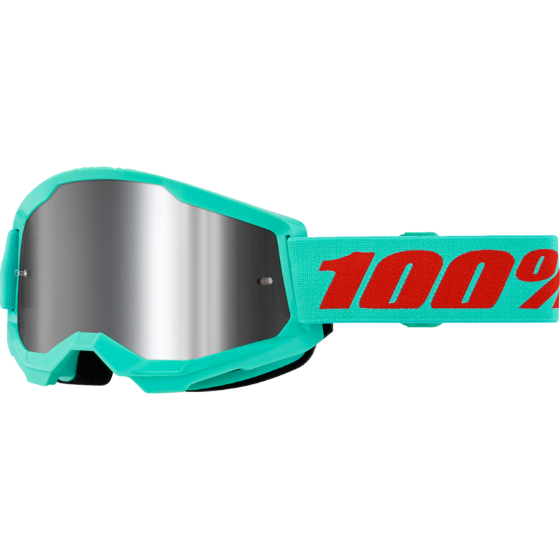 100% Strata 2 Maupiti Dirtbike Goggle - Mirror Silver Lens