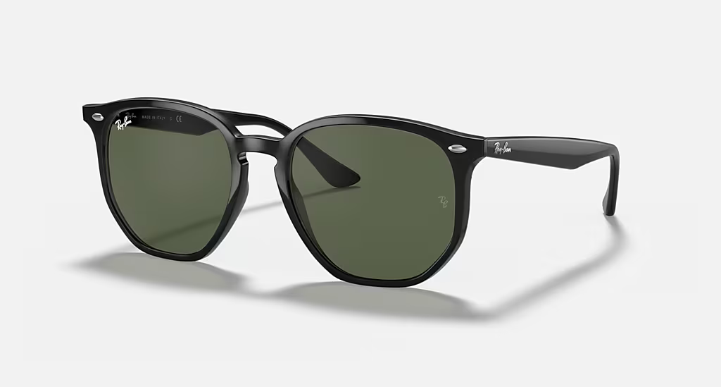 Ray-Ban Sunglasses - Polished Black Frame With Green Lens