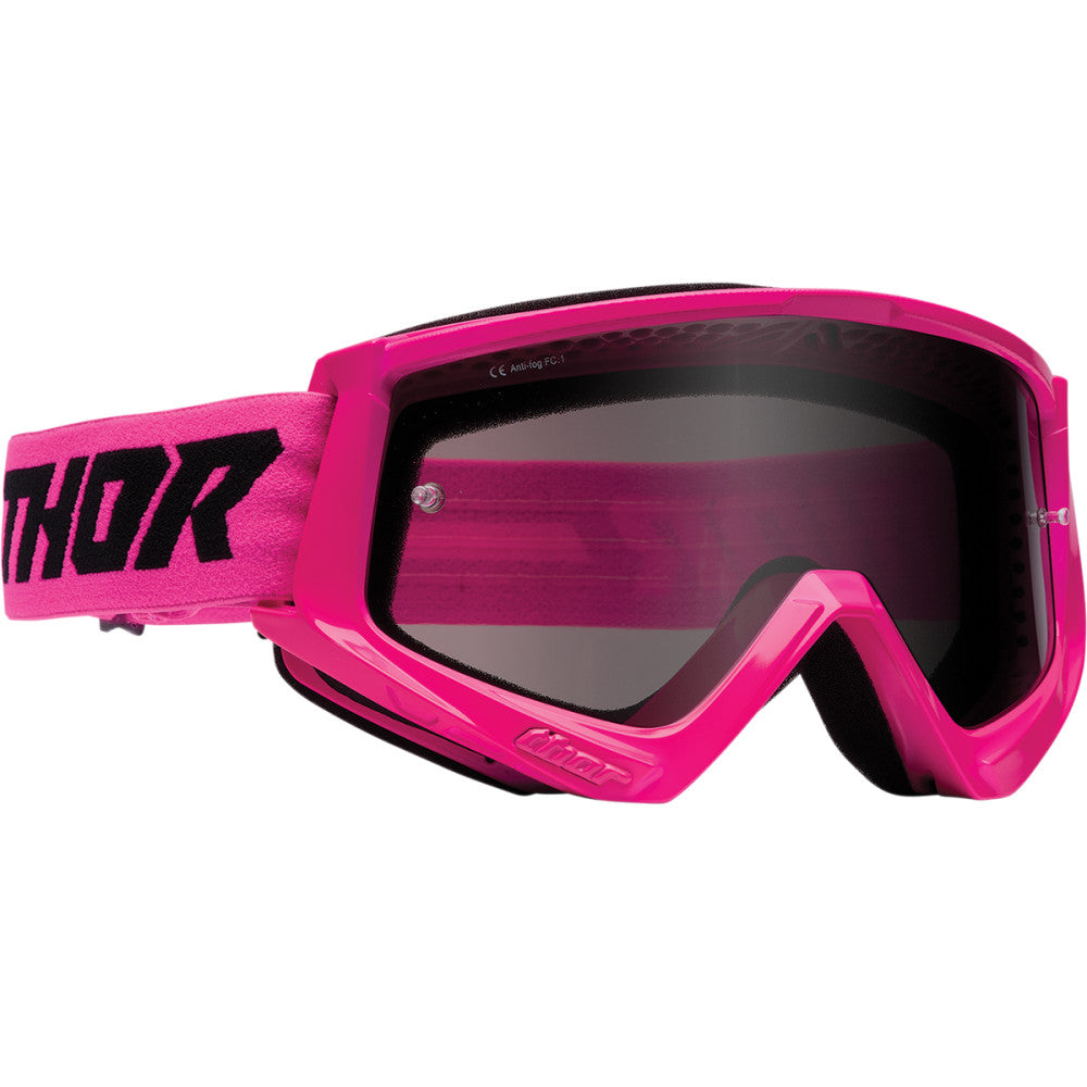 Thor Combat Racer Sand Dirtbike Goggles flo pink and black