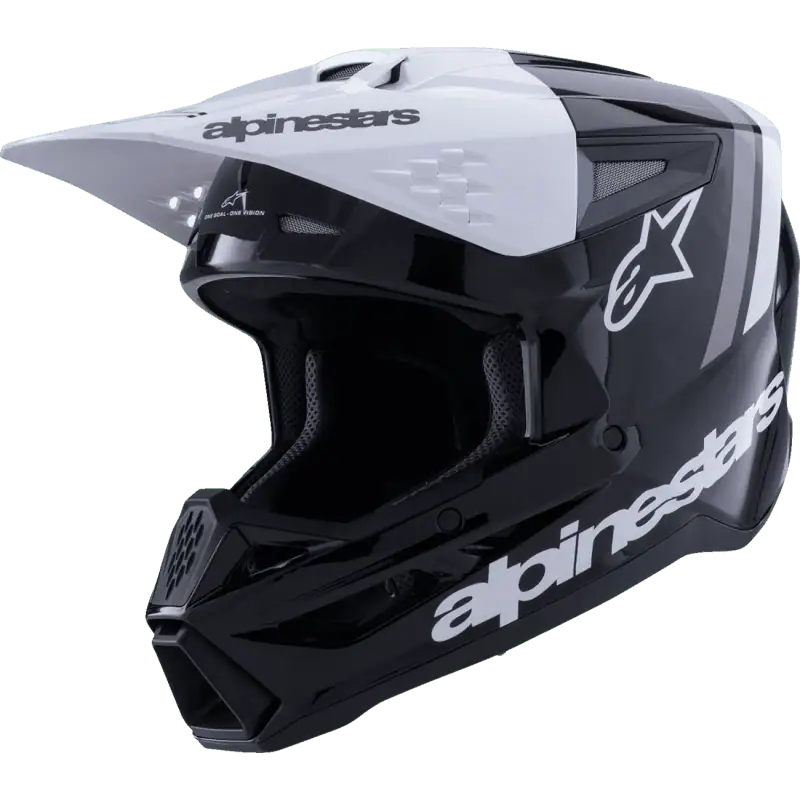 Black / white / gray Alpinestars SM3 Radium MX Helmet
