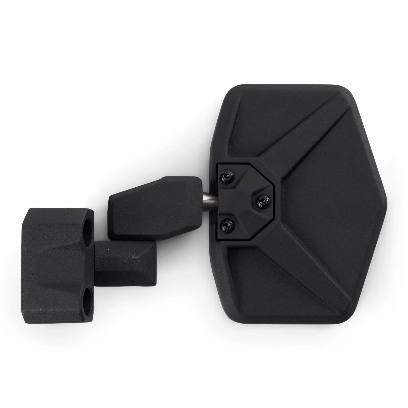 back view of the black Can-Am Defender Side Mirror