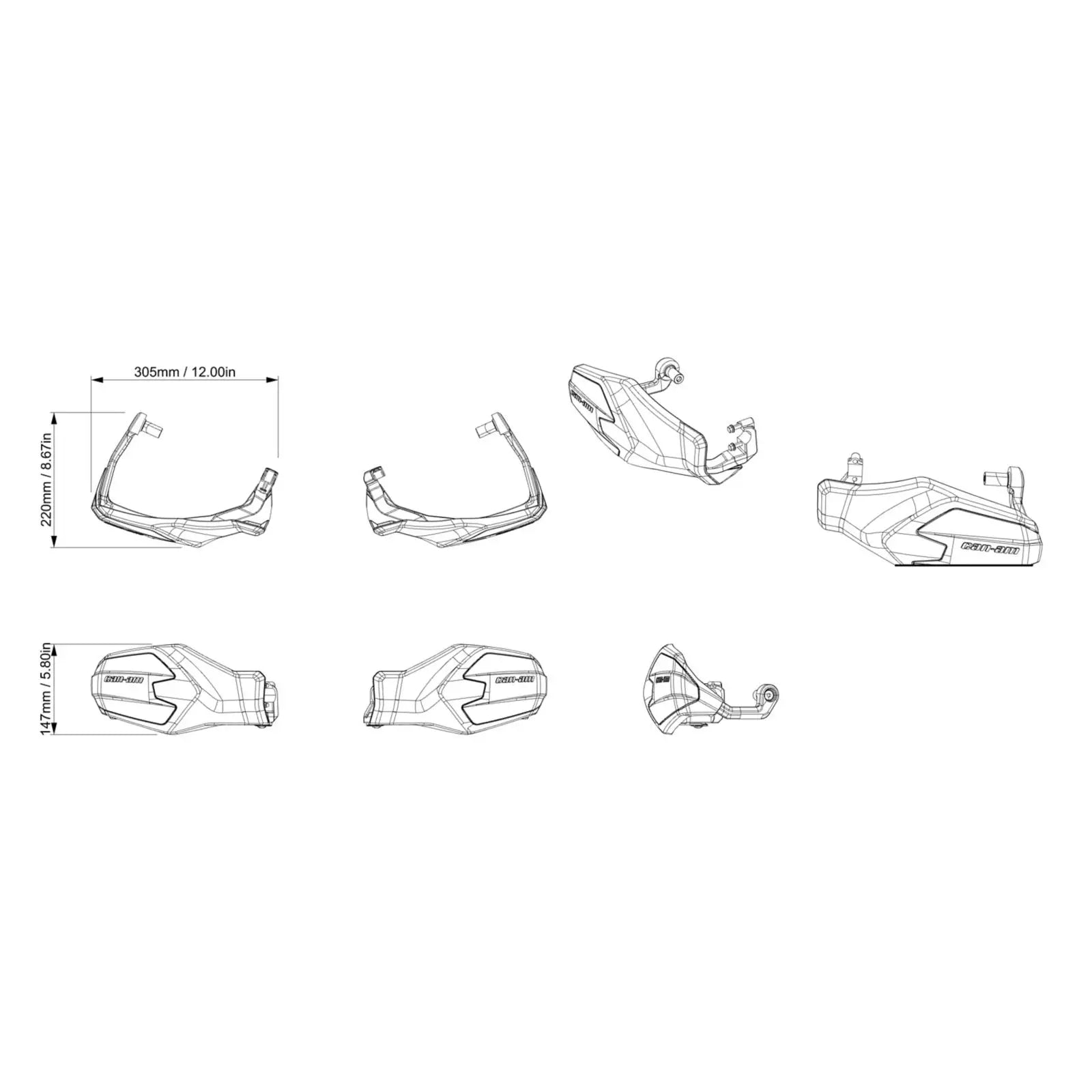 Can-Am Driver Full Wrap Handguards