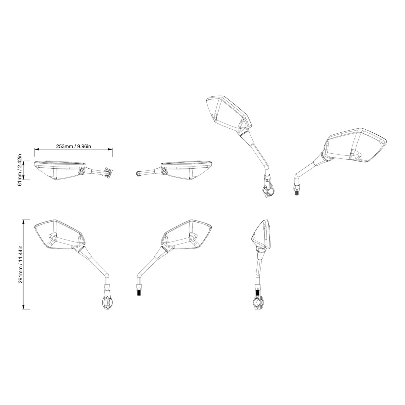 Can-Am Handlebar Rearview Mirror Kit ATV