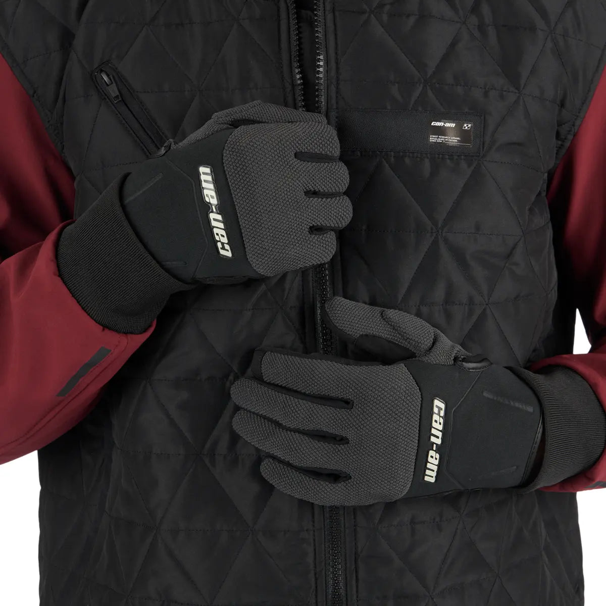 black Can-Am Unisex Helios Gloves