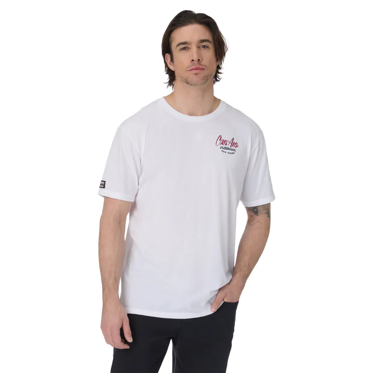 white Can-Am x FH Badge T-Shirt