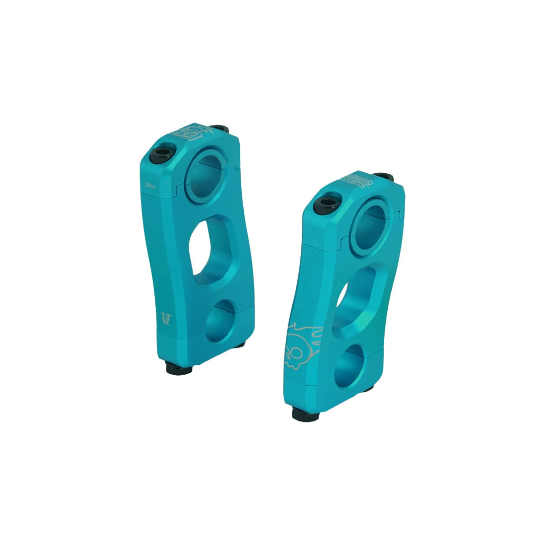 3" teal Cheetah Factory Racing Knucks Risers V2