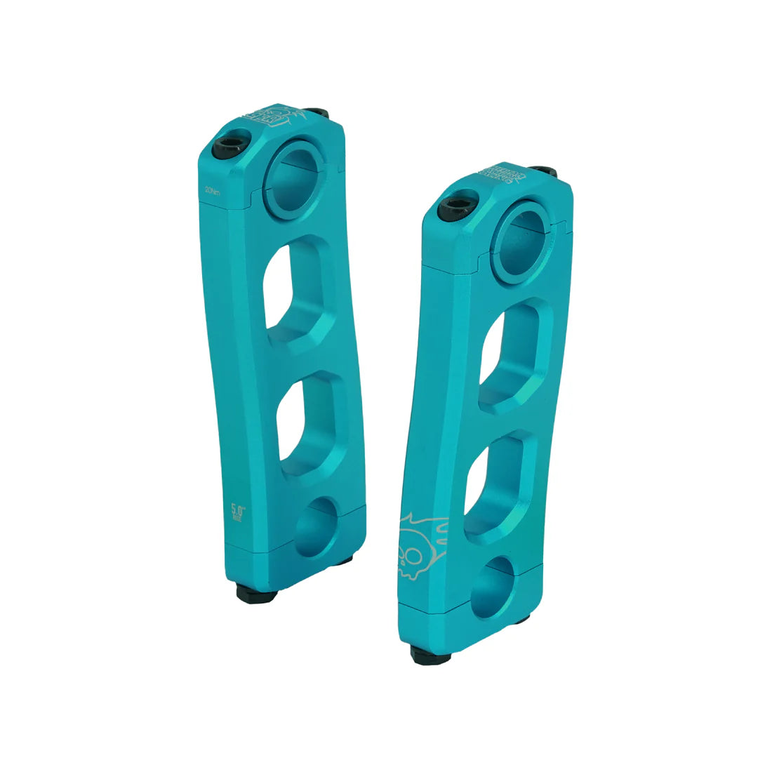 5" teal Cheetah Factory Racing Knucks Risers V2