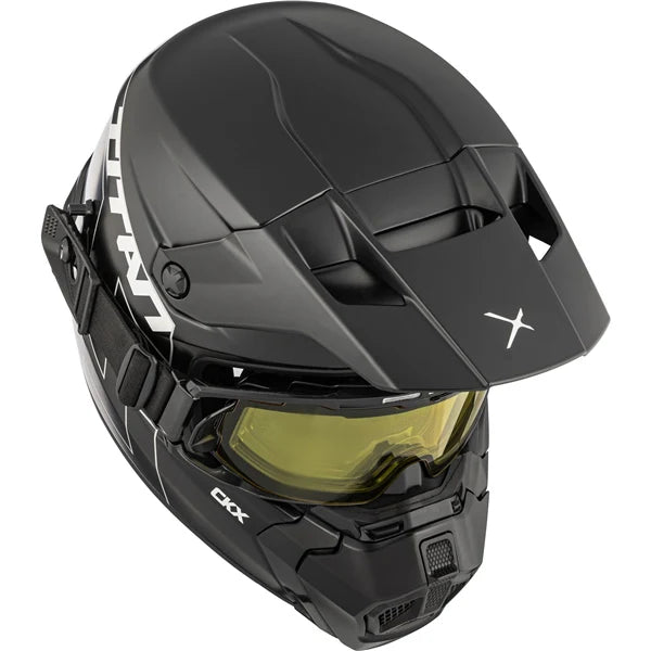 top view of CKX AMS Titan Snowmobile Helmet - Apex Goggle included