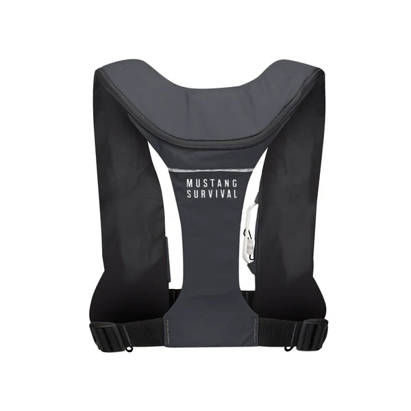 back view of admiral grey Mustang Survival Elite 120 Inflatable PFD