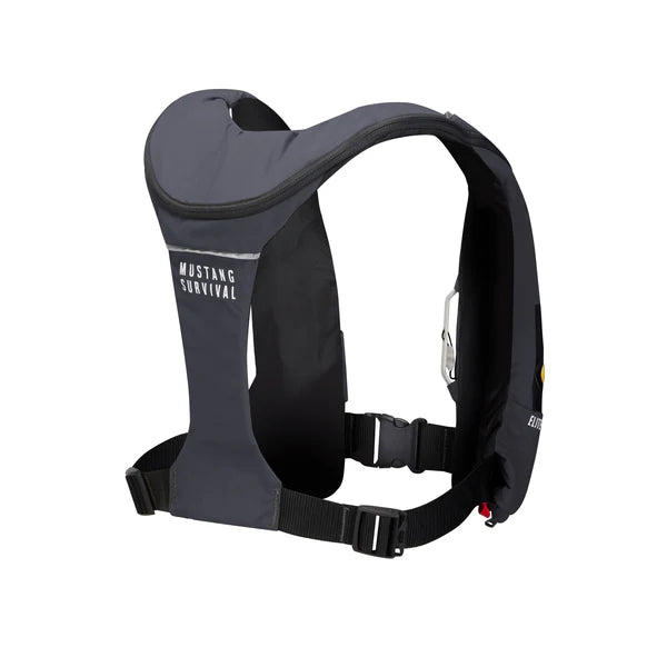 back side view of admiral grey Mustang Survival Elite 120 Inflatable PFD
