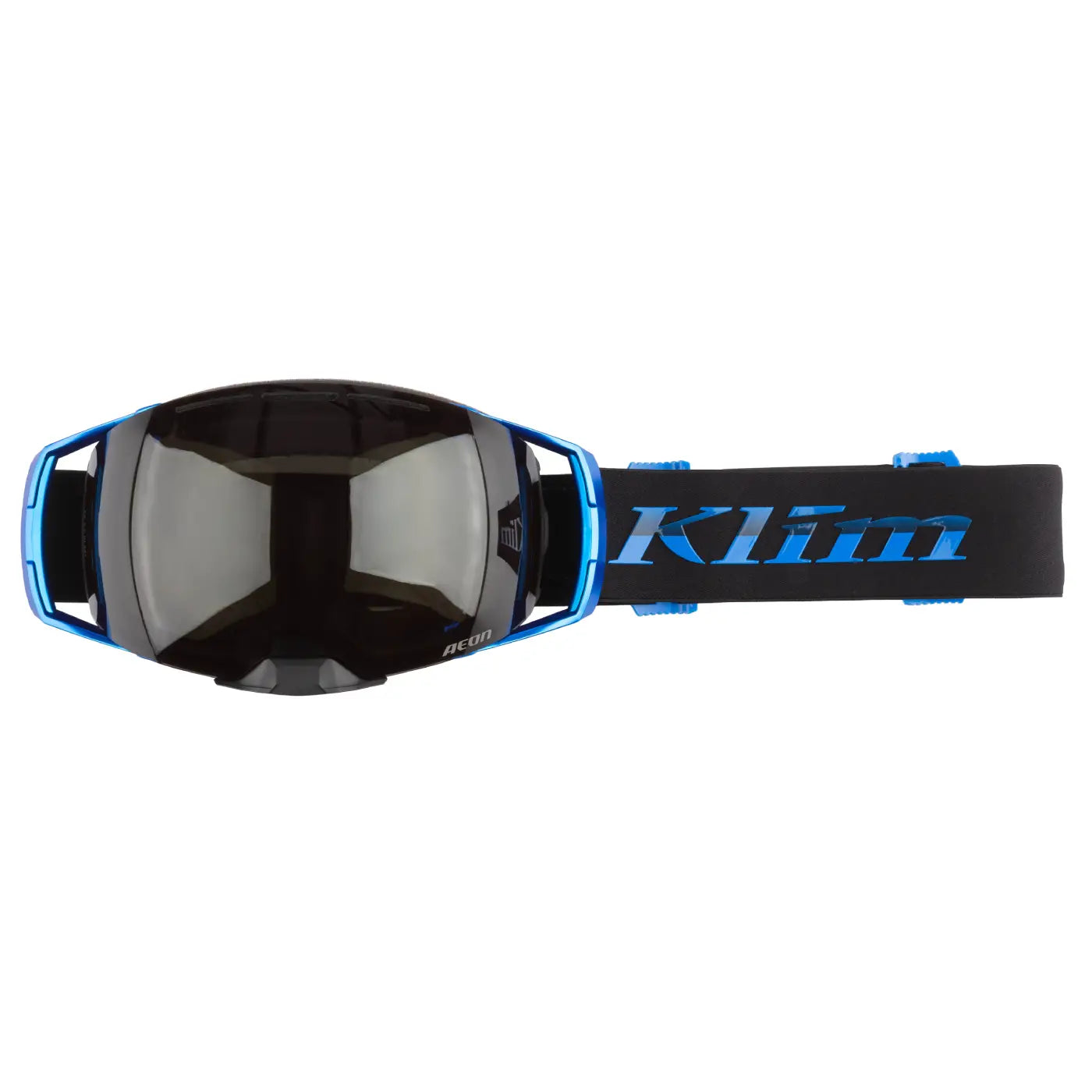 Klim Aeon Snowmobile Goggles - Black Electric Blue Lemonade Comfort Black Smoke