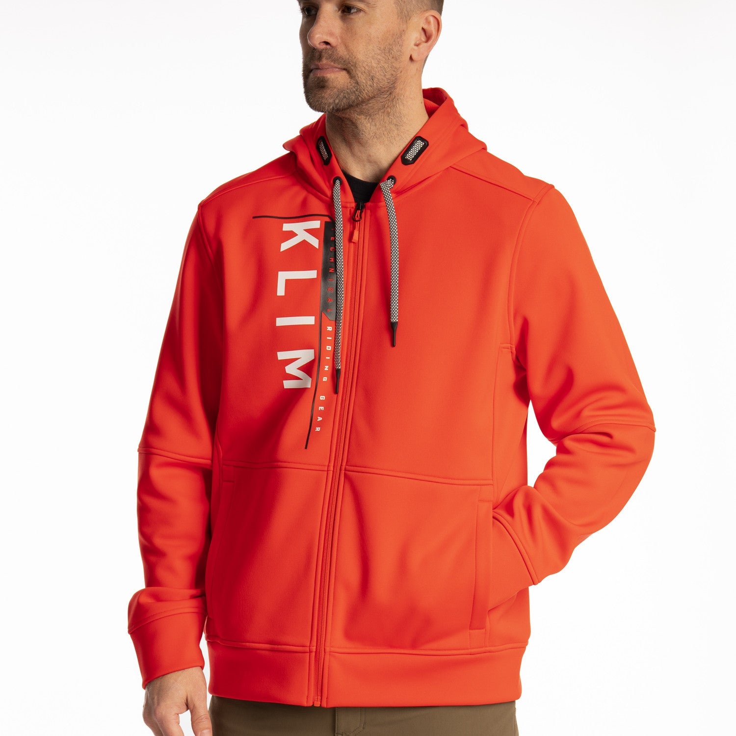 Klim Barracks Hoodie Fiery Red - White