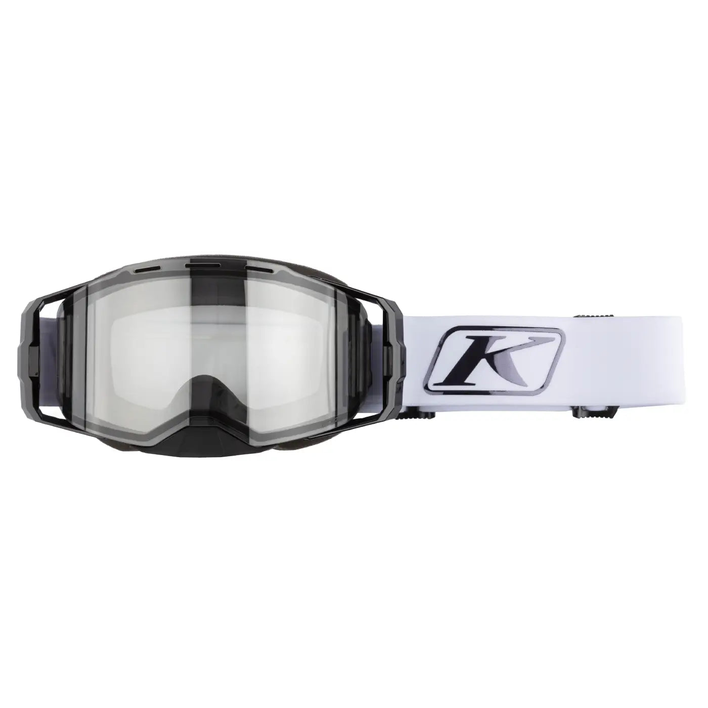 Klim Edge Snowmobile Goggles - Focus White with Black Chrome Photochromic Lens