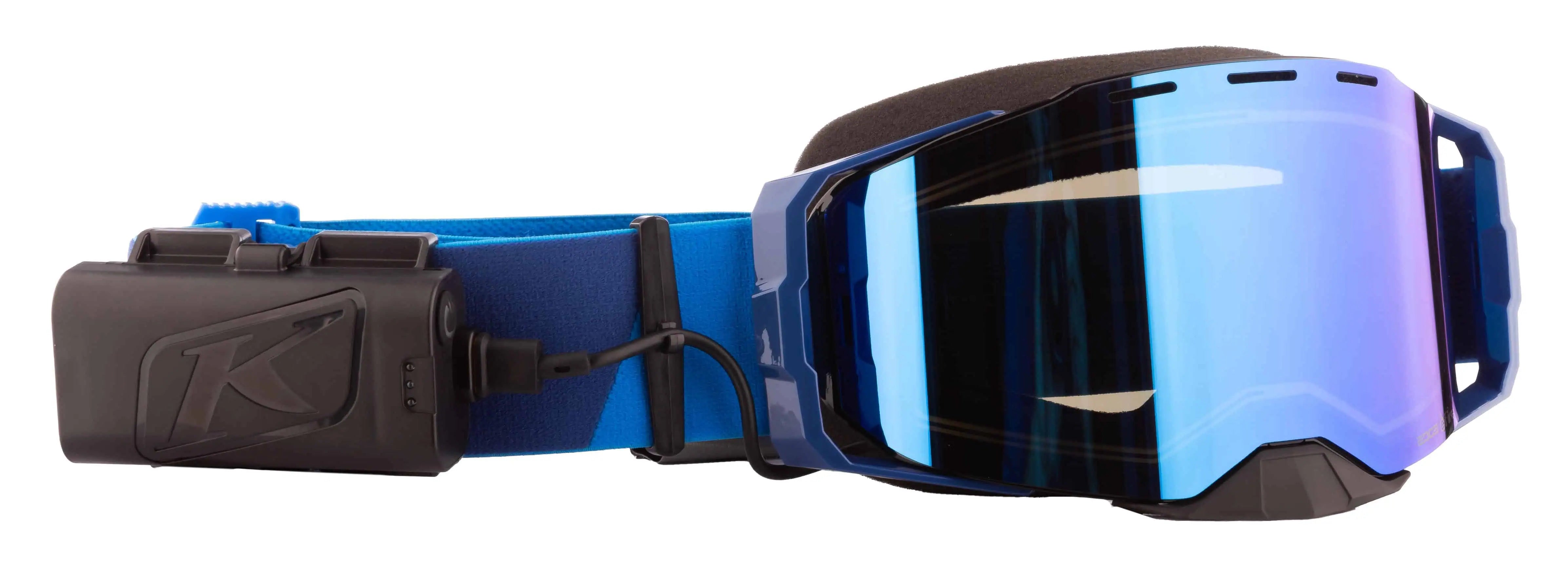 blue Klim Edge eFire Heated Goggle