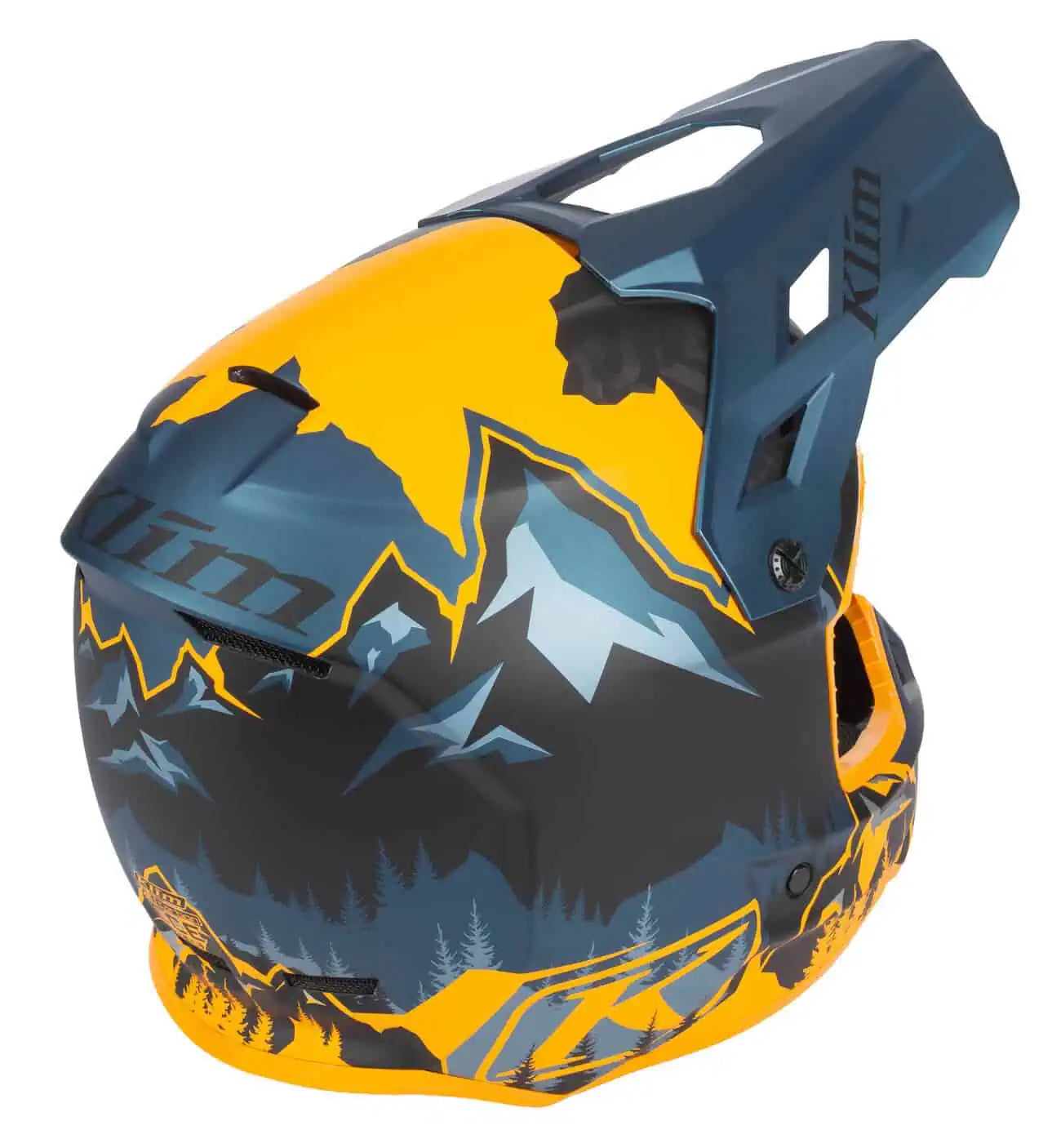 Klim F3 Carbon Snowmobile Helmet ECE - Sunrise - Petrol
