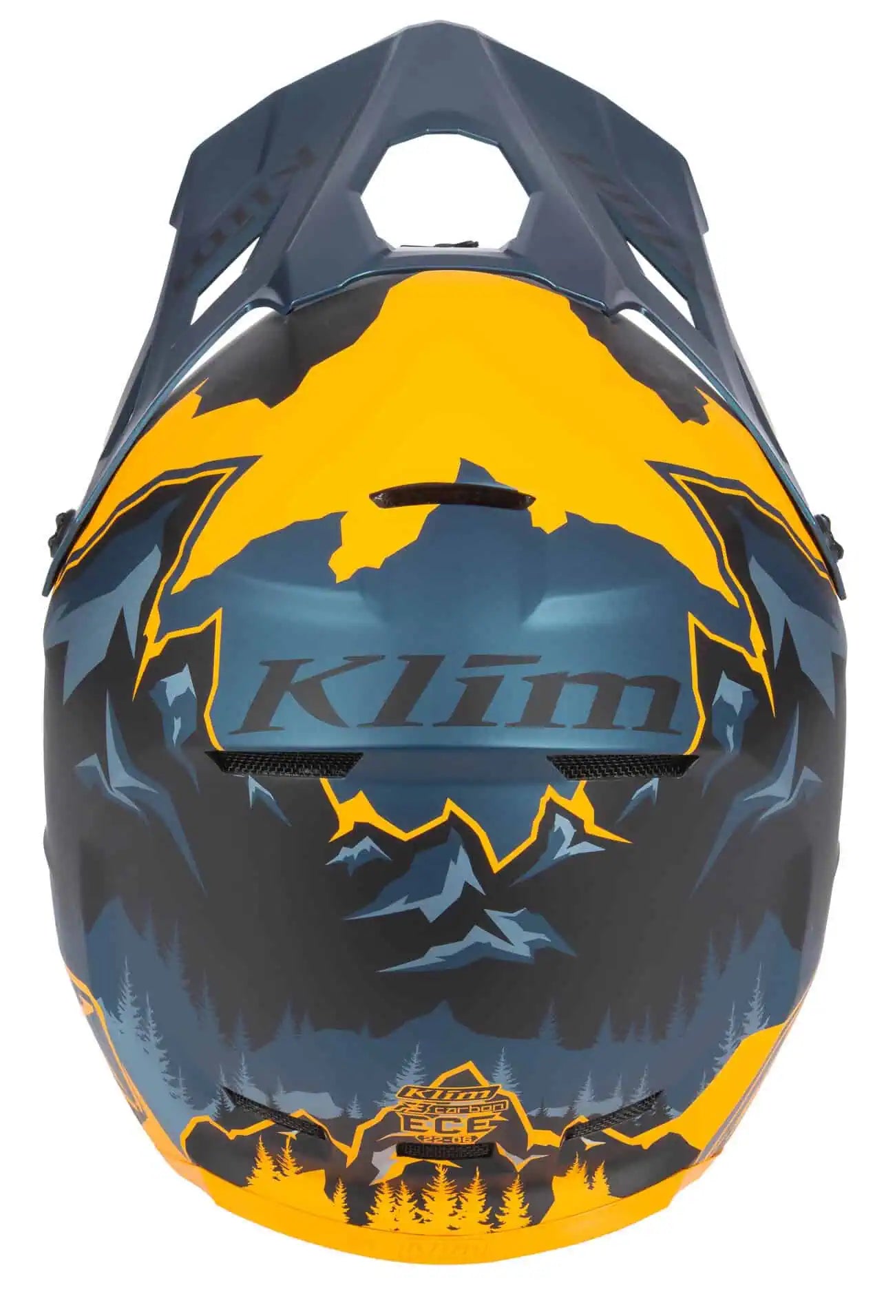 Klim F3 Carbon Snowmobile Helmet ECE - Sunrise - Petrol