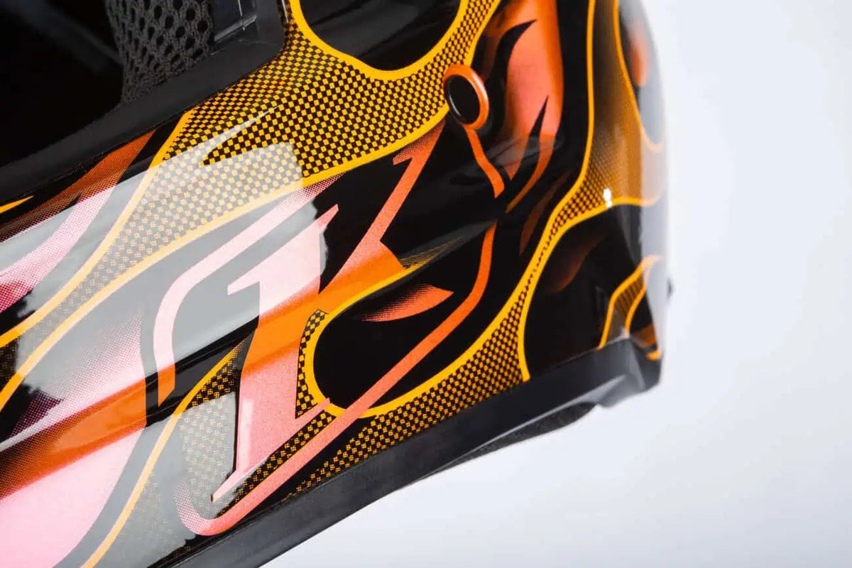 Klim F3 Carbon Snowmobile Helmet ECE - Scorched Sunrise