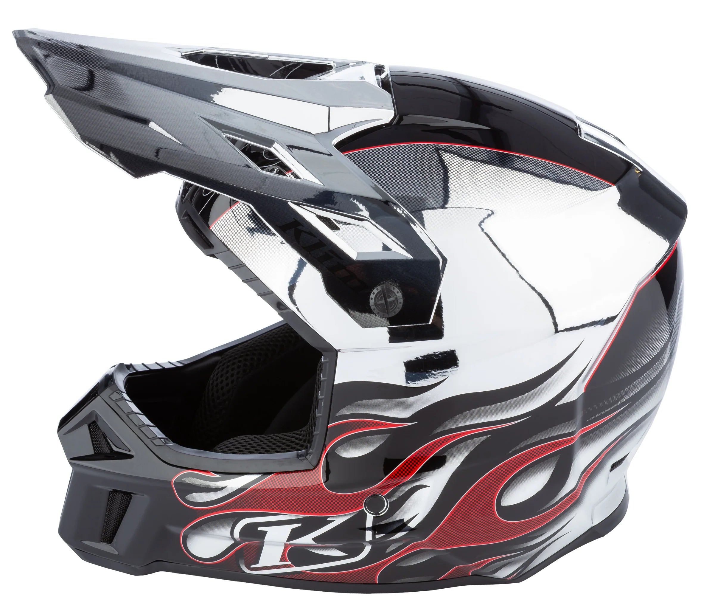 Klim F3 Carbon Snowmobile Helmet ECE - Scorched Chrome