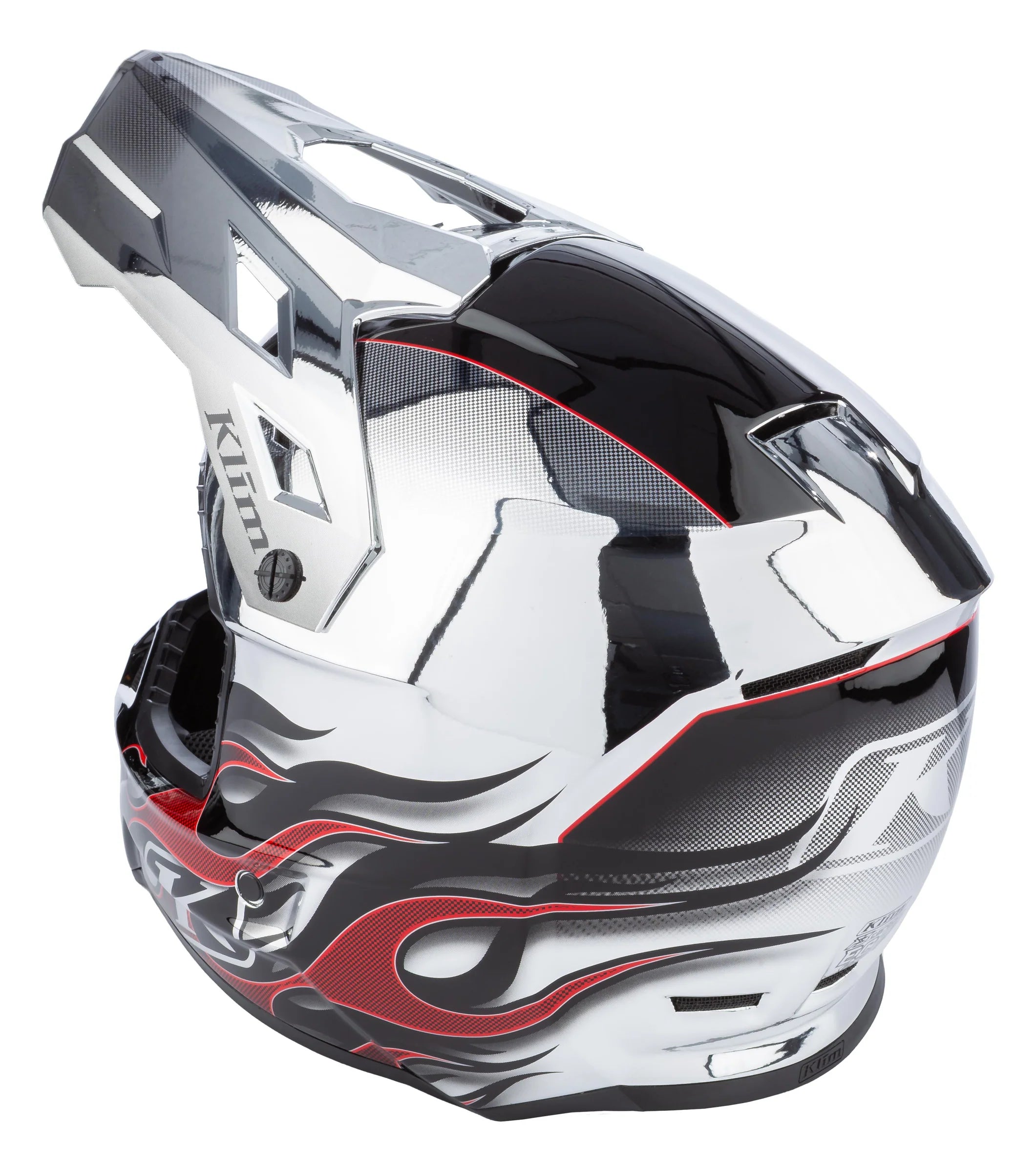 Klim F3 Carbon Snowmobile Helmet ECE - Scorched Chrome