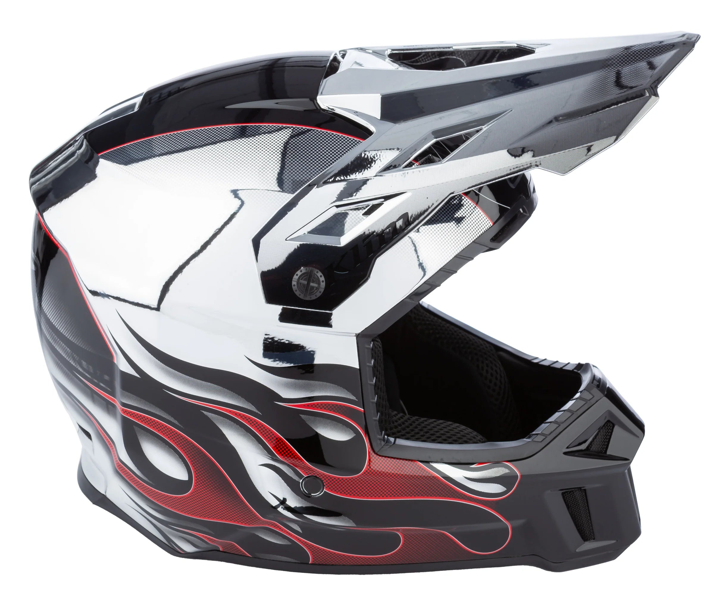 Klim F3 Carbon Snowmobile Helmet ECE - Scorched Chrome