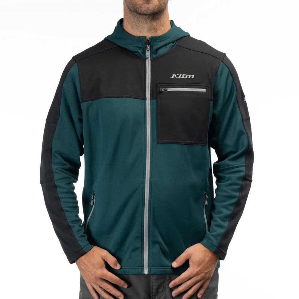 Klim Glacier Hoodie in Dark Sea - Black