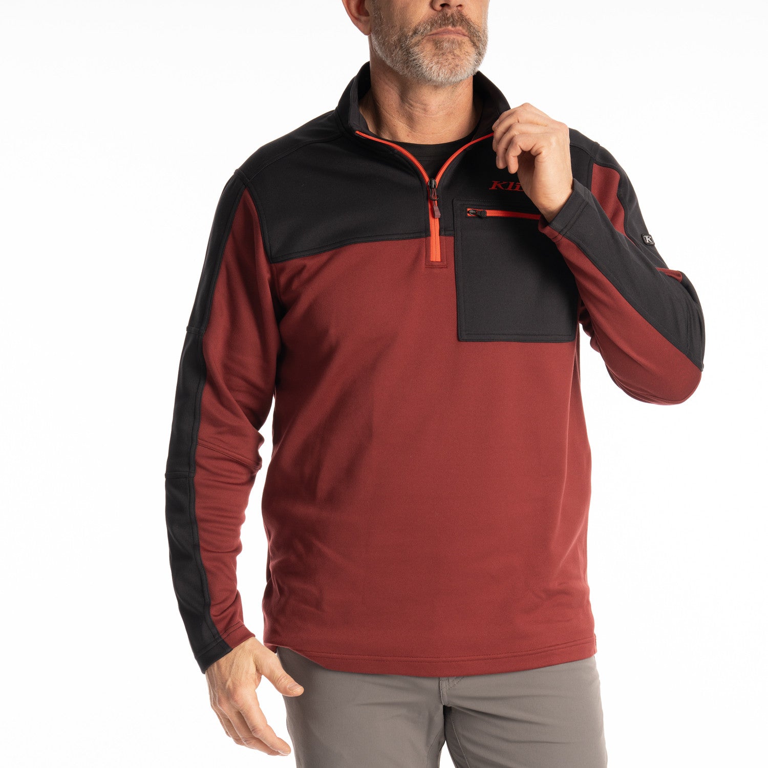 Klim Glacier 1/4 Zip in Cabernet Black