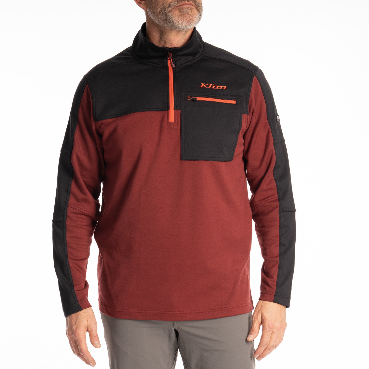 Klim Glacier 1/4 Zip in Cabernet Black