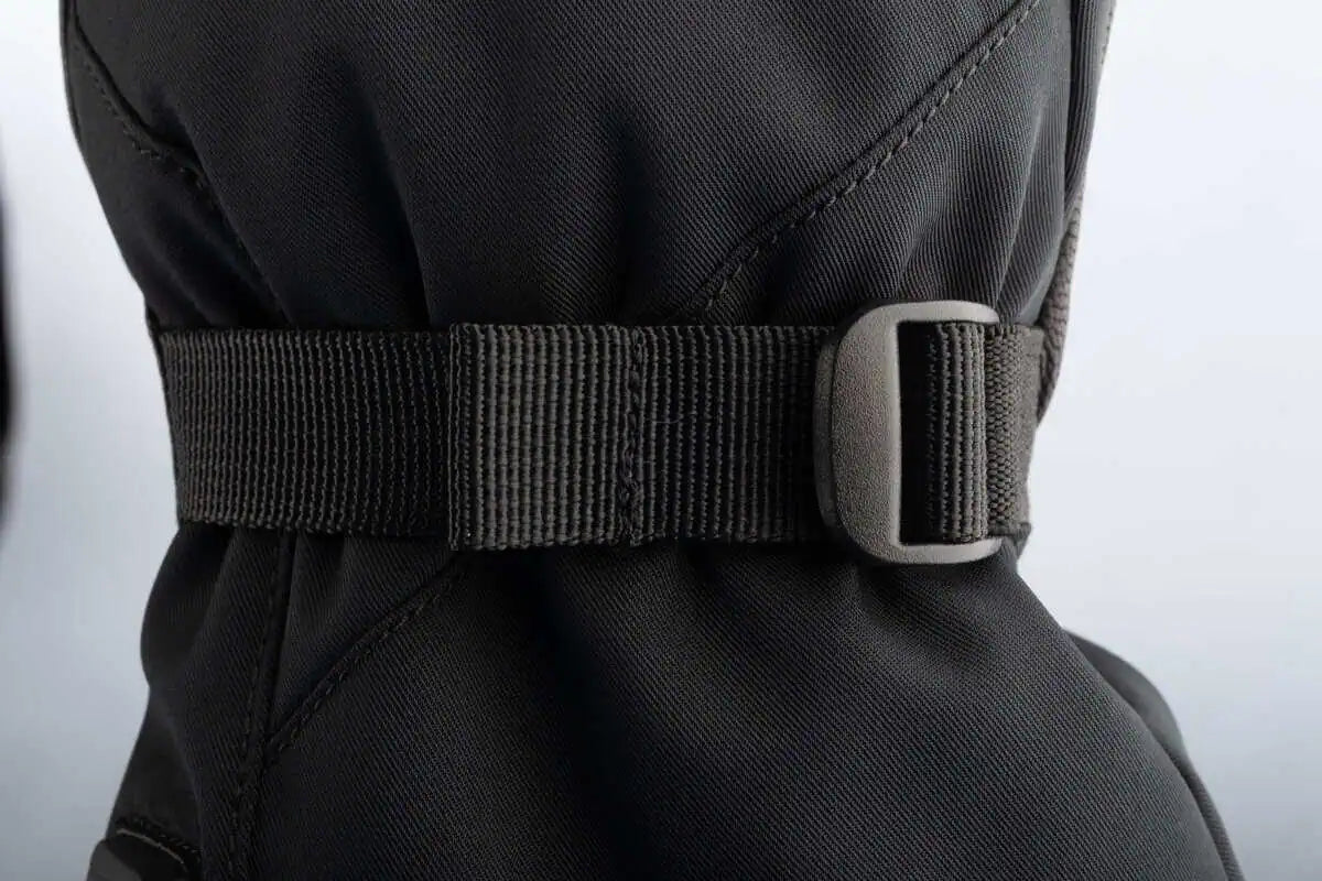 detail of strap on the Klim Klimate eFire Gauntlet Glove