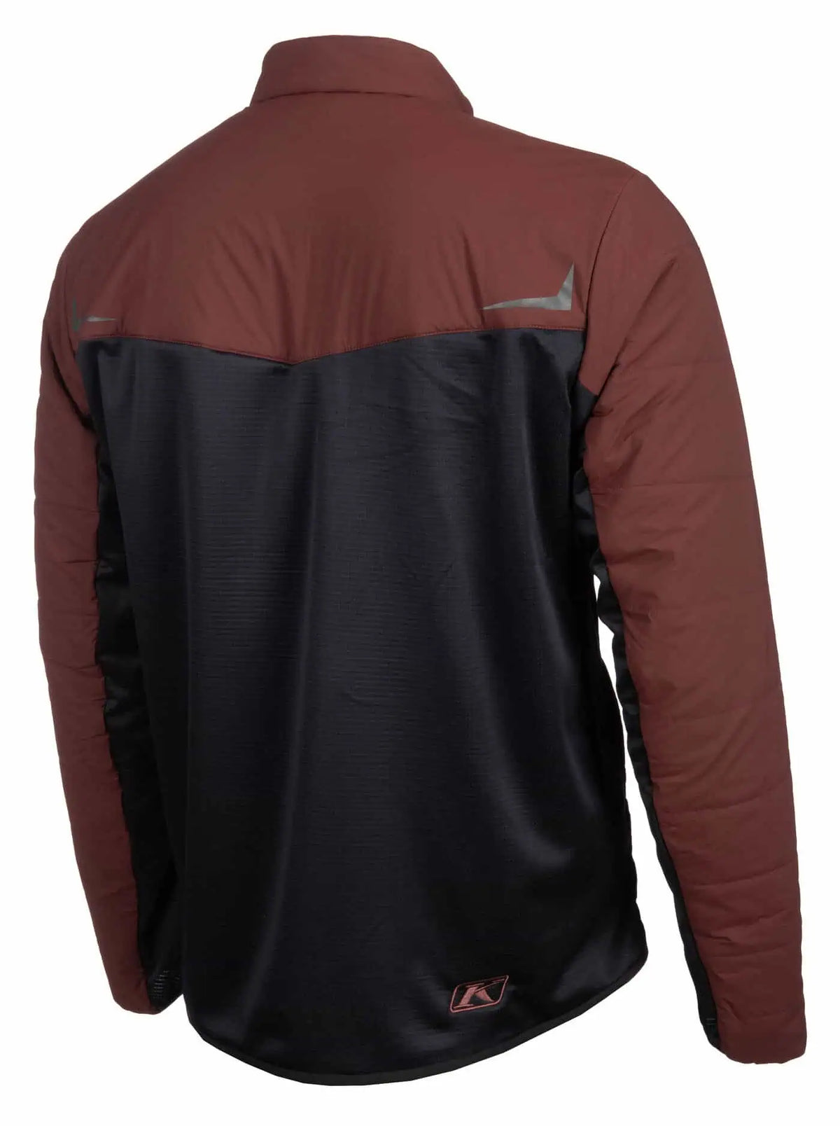 back view of bitter chocolate black klim-override-alloy-jacket-