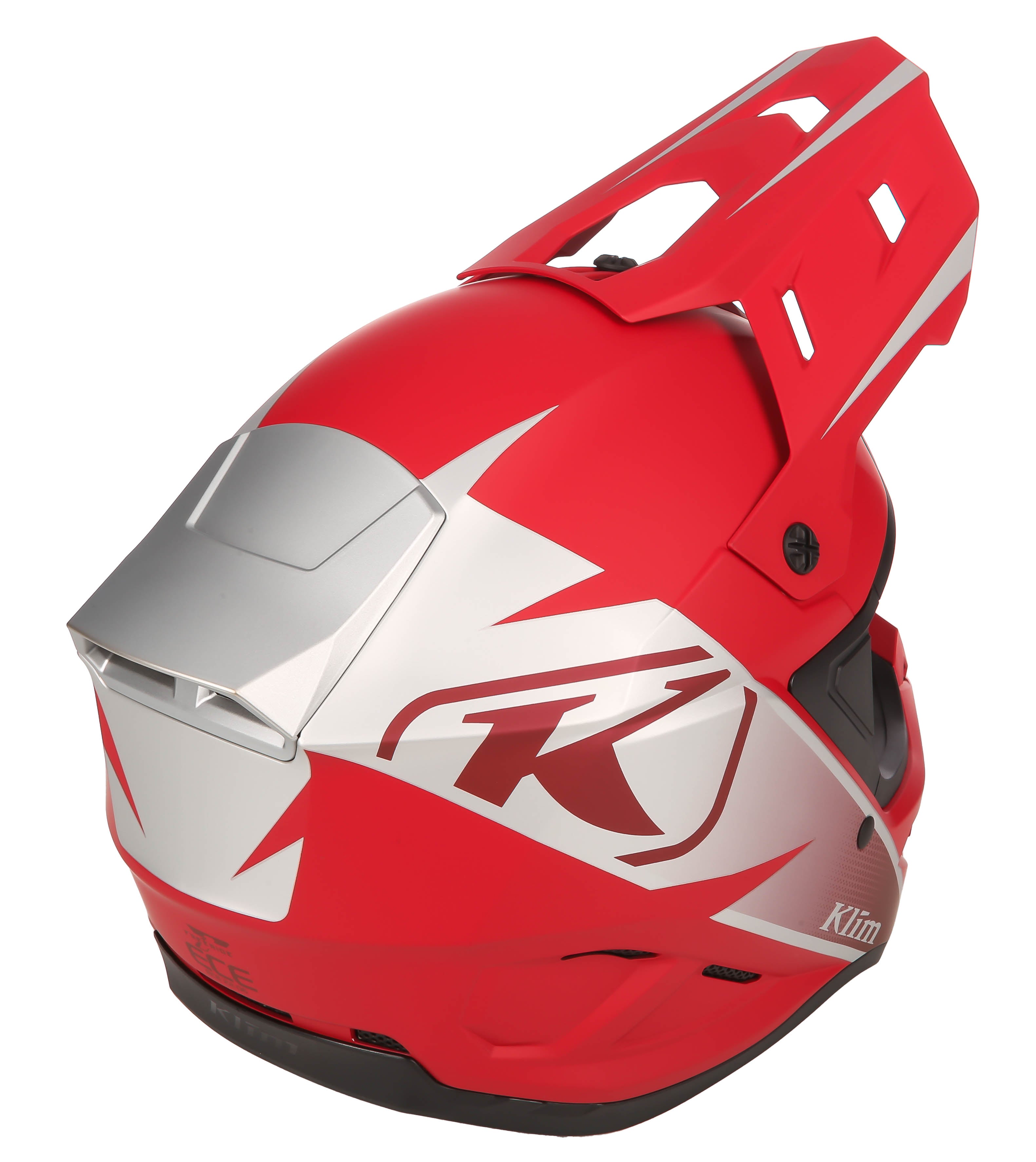 Klim T1 Freeride ECE Snowmobile Helmet in Descent Matte Chili Pepper