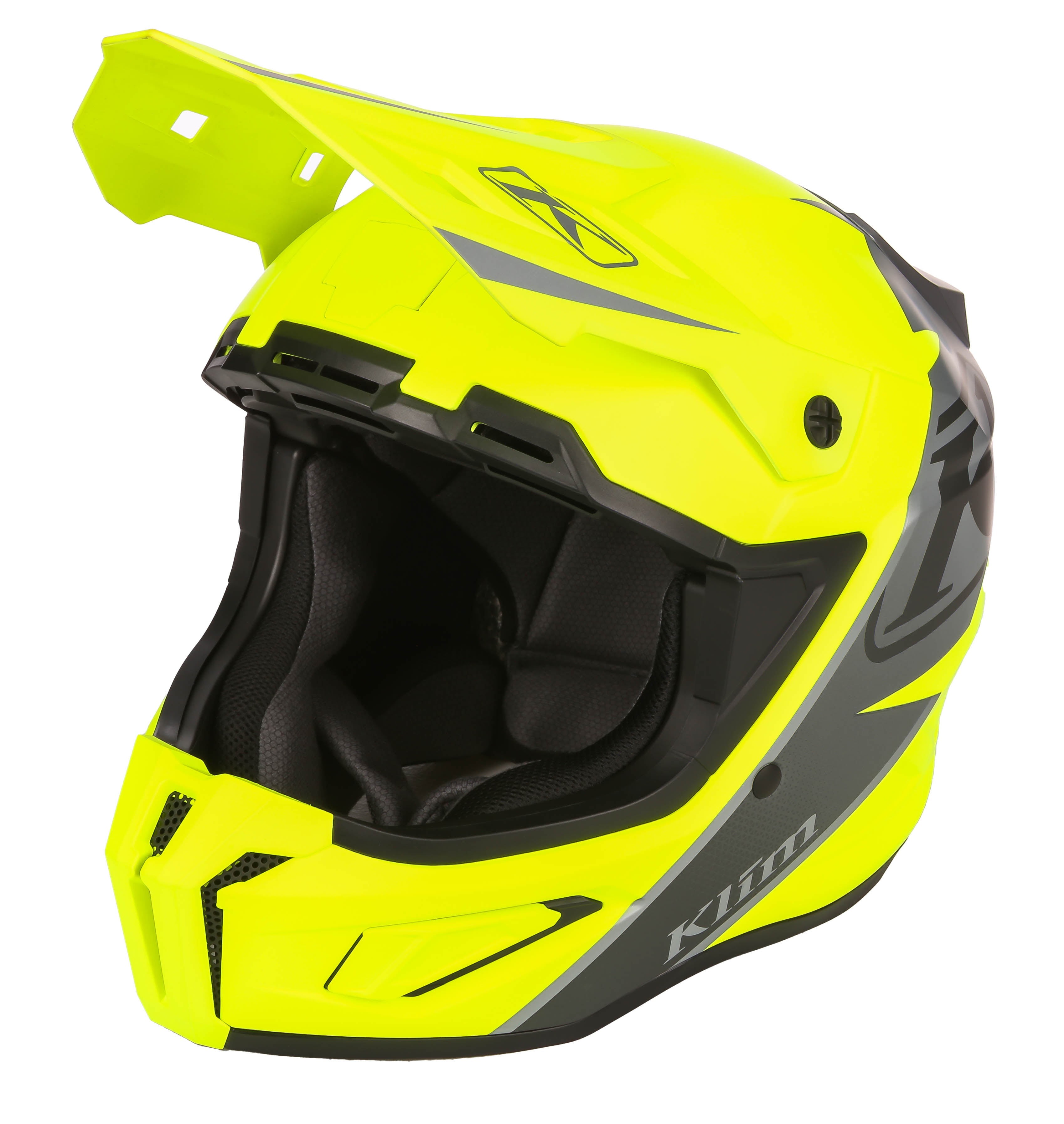 Descent Matte Hi Vis Klim T1 Freeride ECE Snowmobile Helmet