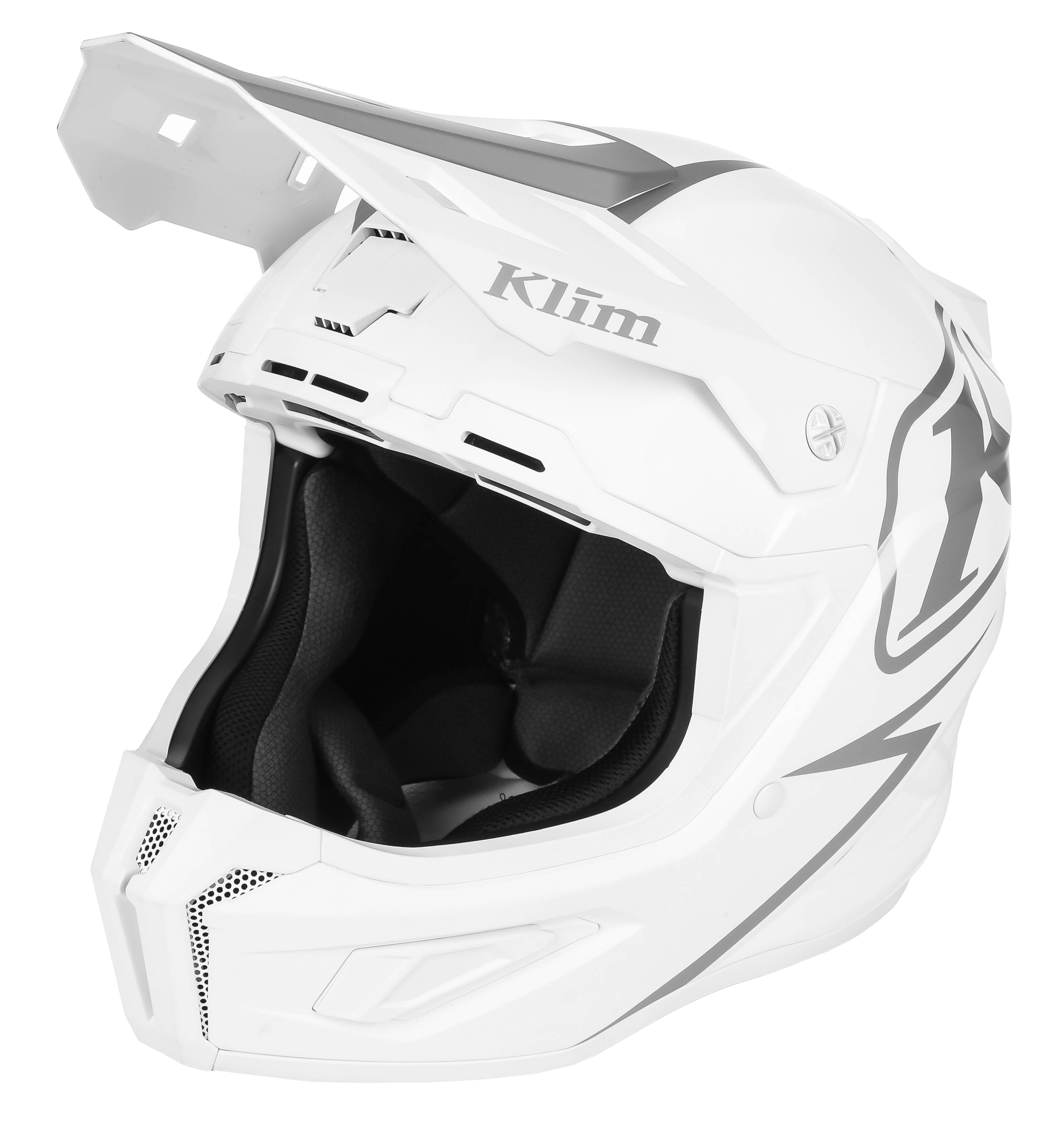 Klim T1 Freeride ECE Snowmobile Helmet in Solid Matte White