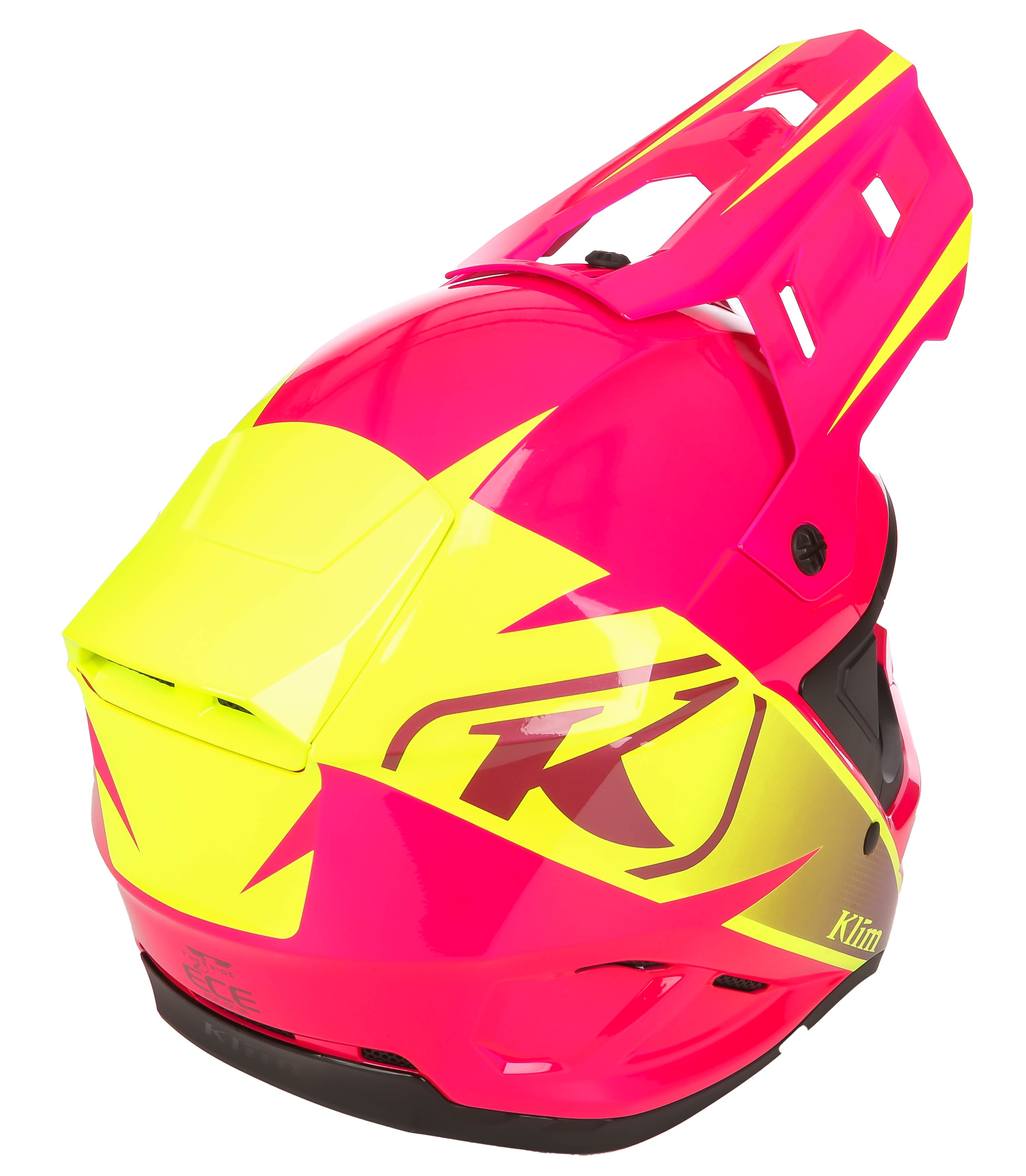 Klim T1 Freeride ECE Snowmobile Helmet in Descent Pink Glow