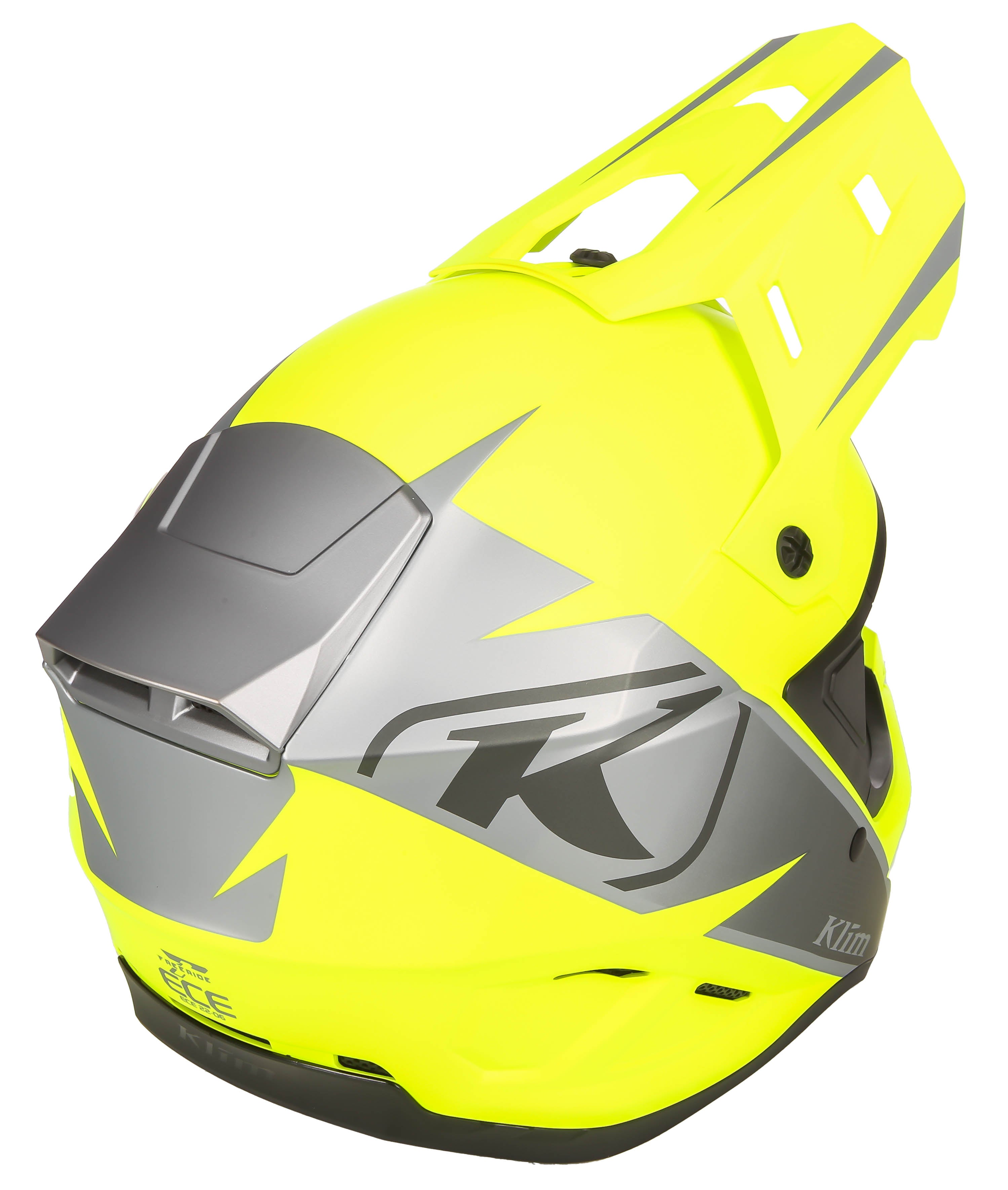 Klim T1 Freeride ECE Snowmobile Helmet in Descent Matte Hi Vis