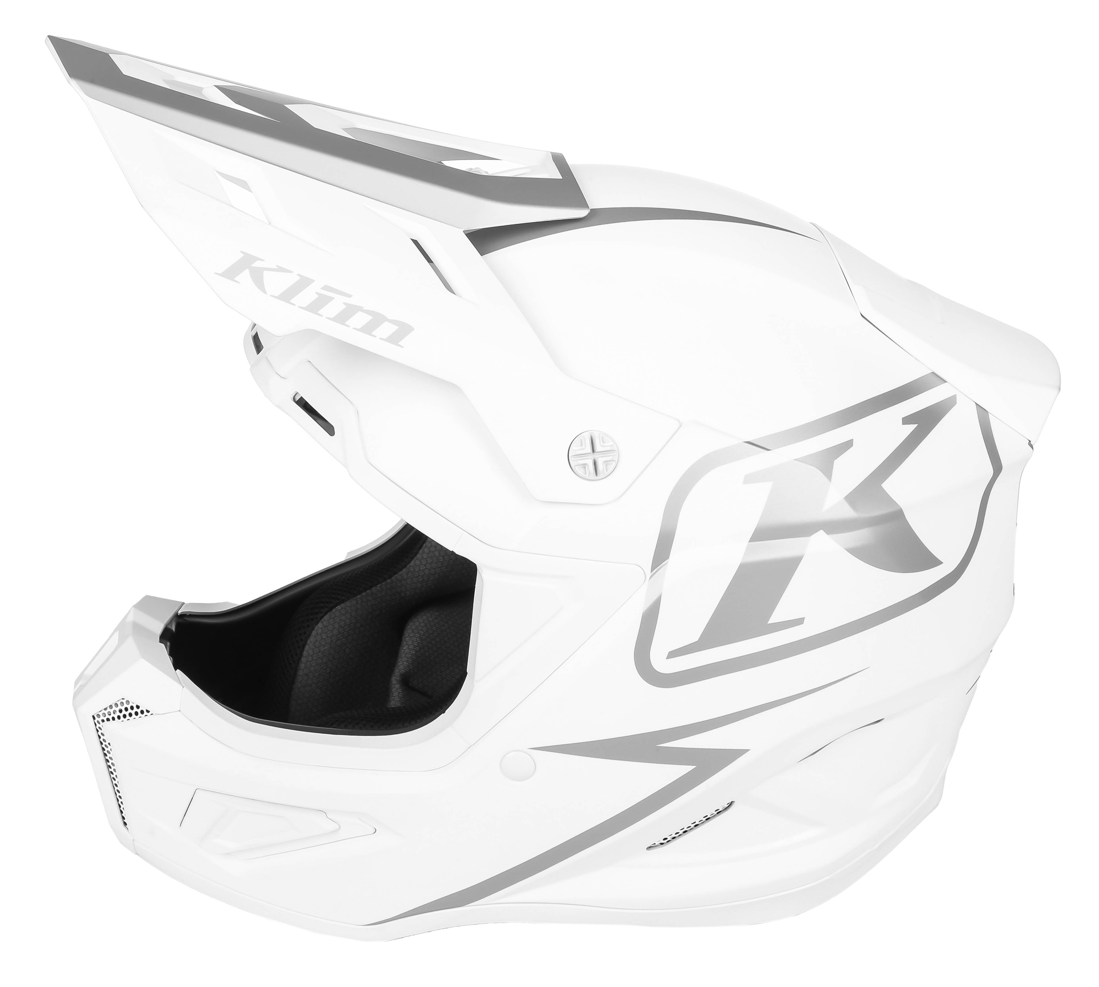 Klim T1 Freeride ECE Snowmobile Helmet in Solid Matte White