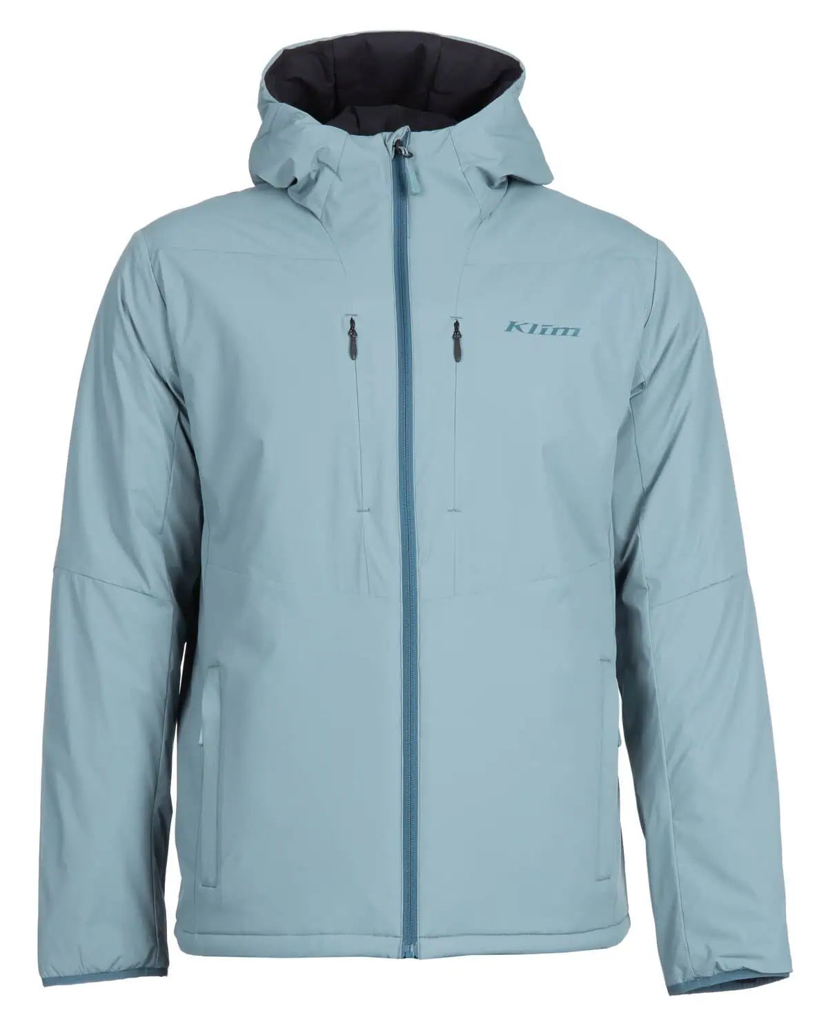 front view of goblin blue - petrol color of the Klim Torque Jacket