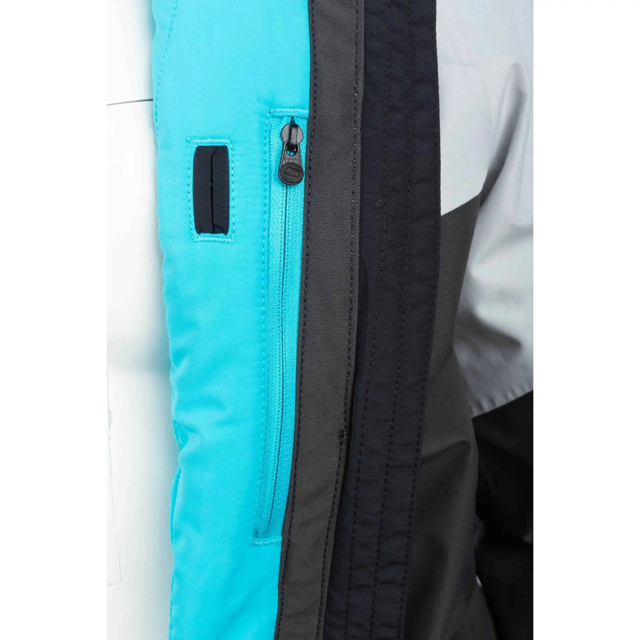 zipper detail on Klim Women's Allure Snowmobile Jacket