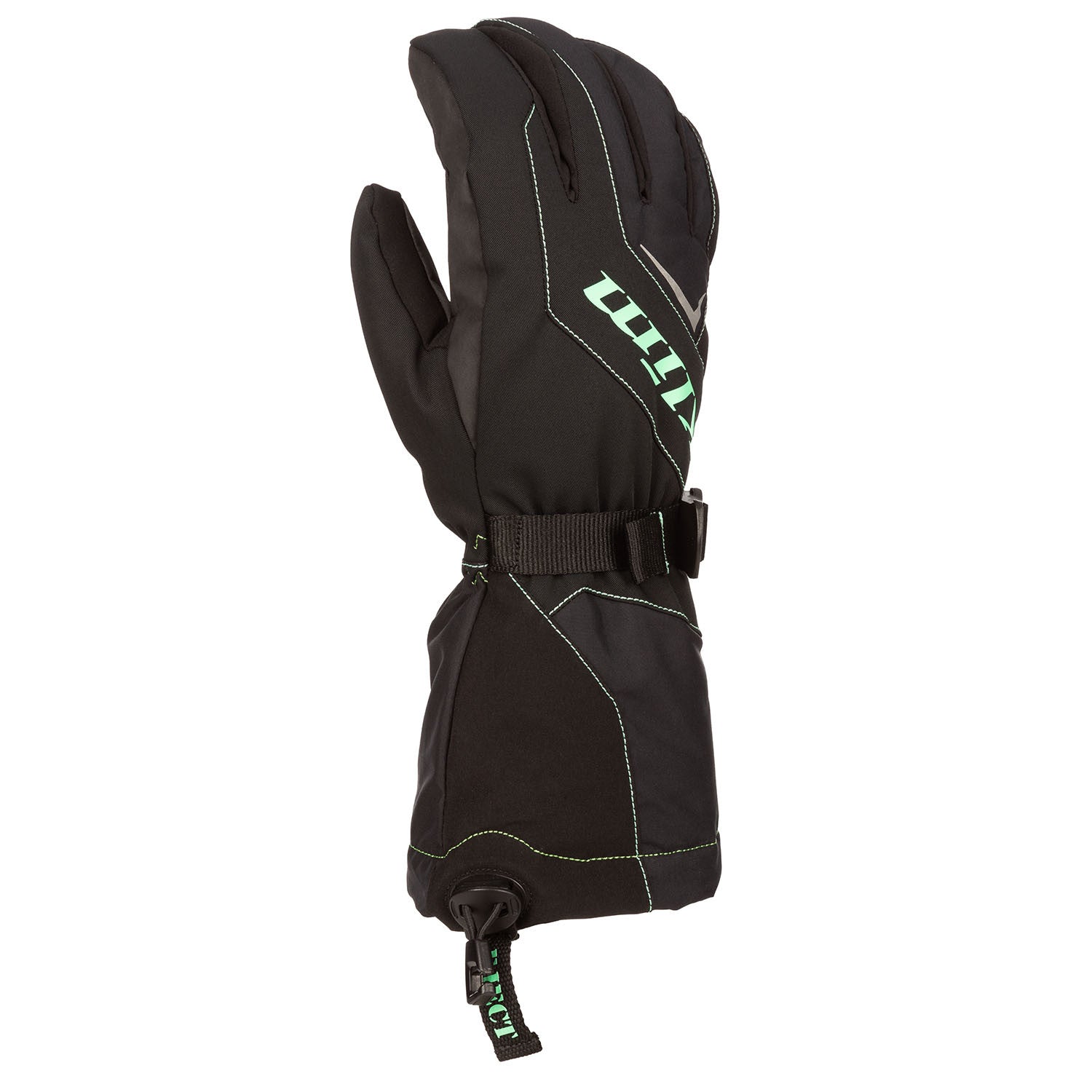 Klim Women's Ember Gauntlet Snowmobile Gloves in Black - Wintermint