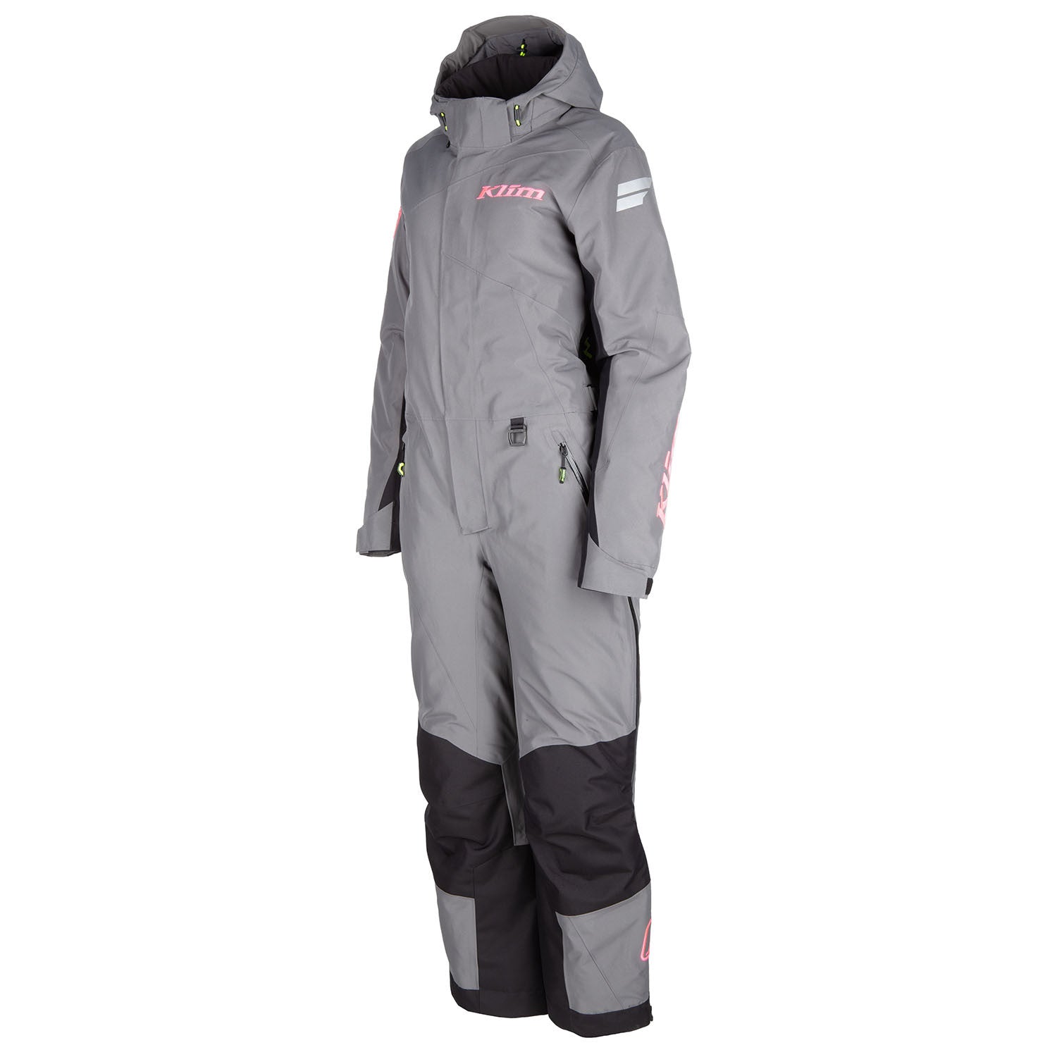 Klim Women's Vailslide Monosuit inCastlerock Gray - Knockout Pink