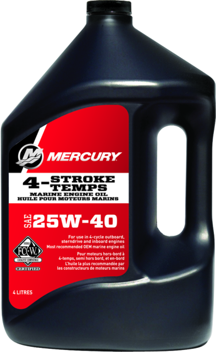 mercury Marine 4 stroke engine oil 25w-40