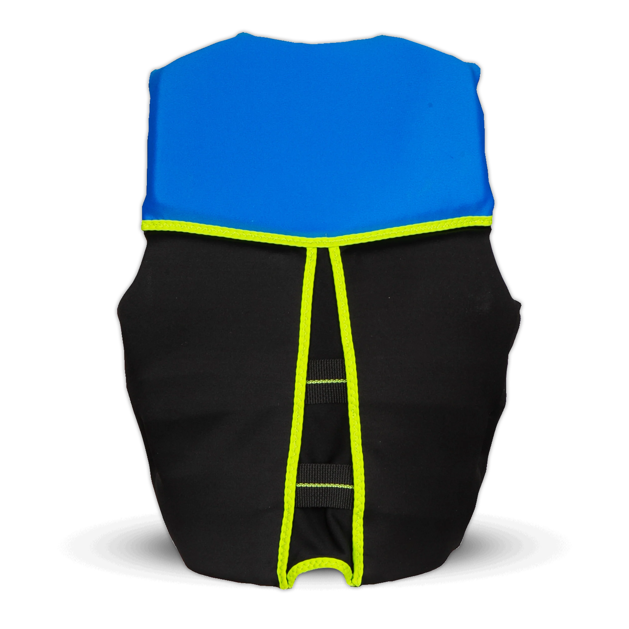 back of green O'Brien Junior Flex V-Back Life Jacket